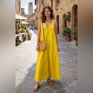 Every Vivid Yellow Sleeveless Maxi Dress